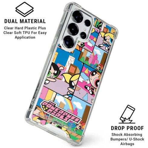 Cartoon Network Powerpuff Girls Patches Galaxy S25 Ultra Clear Case